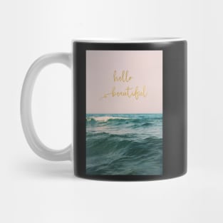 Hello Beautiful (Pink Waves) Mug